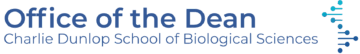 Dunlop School Office of the Dean Logo with gradient DNA